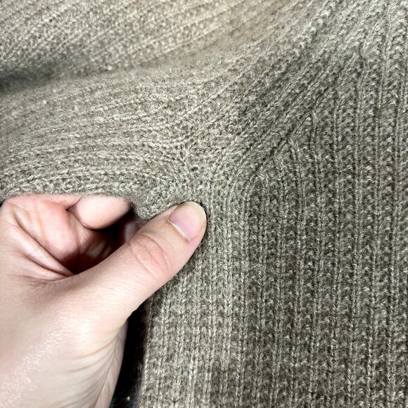 Nap 100% Cashmere Sweater Hoodie Women's M Brown Pullover Long Sleeve Comfy - Picture 6 of 10